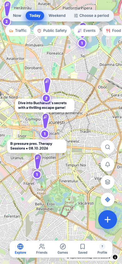 O mesmo mapa, na versão móvel.